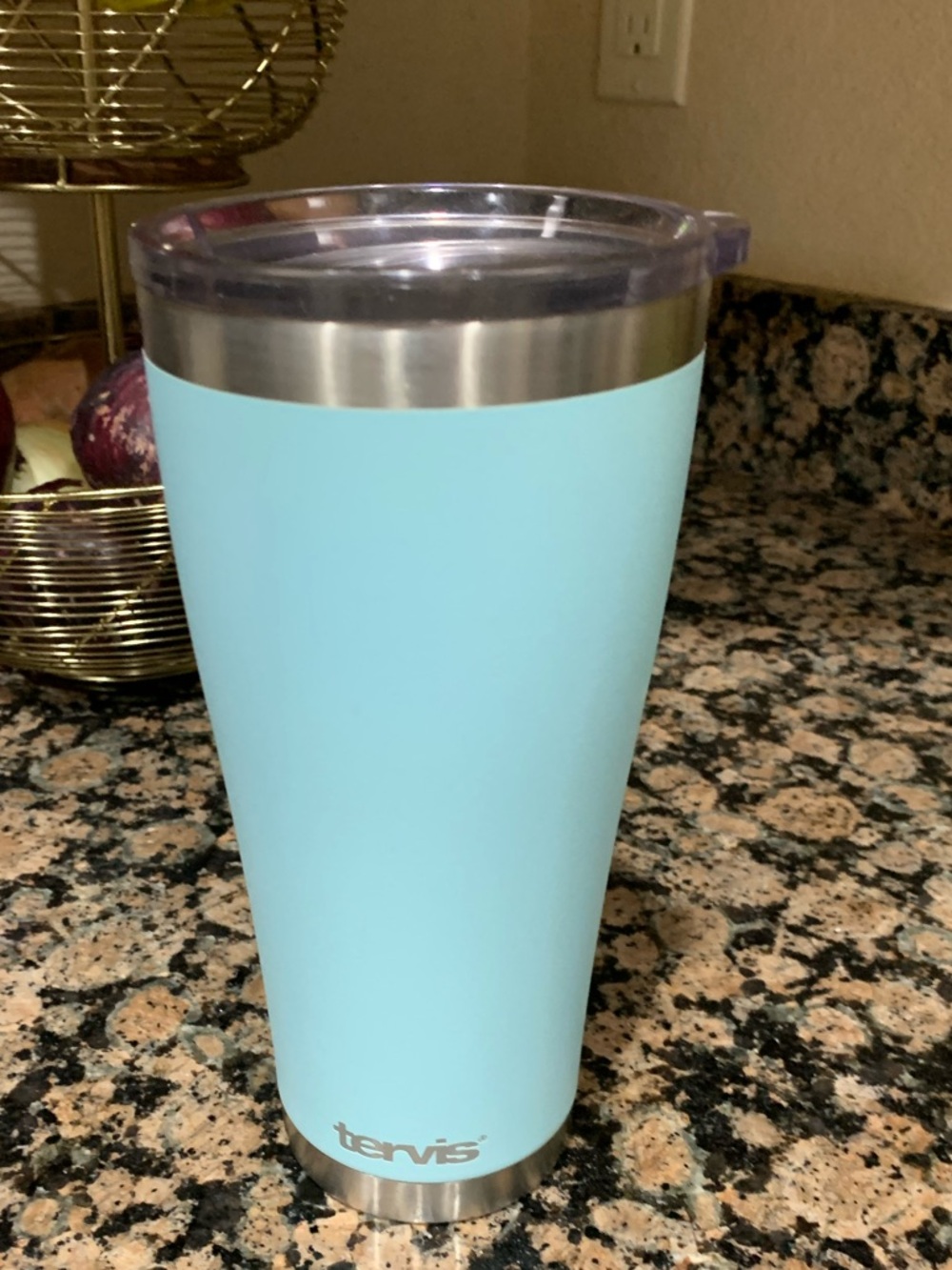 tervis Tiffany Blue Travel Tumbler with Clear Lid 30oz size